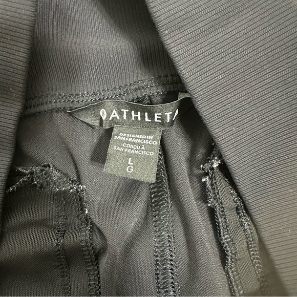Athleta Women's Venice Moto Black High-Waisted Jogger Pants Black Sz L EUC - Picture 10 of 16